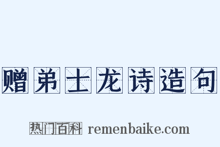 赠弟士龙诗造句是什么意思的图片